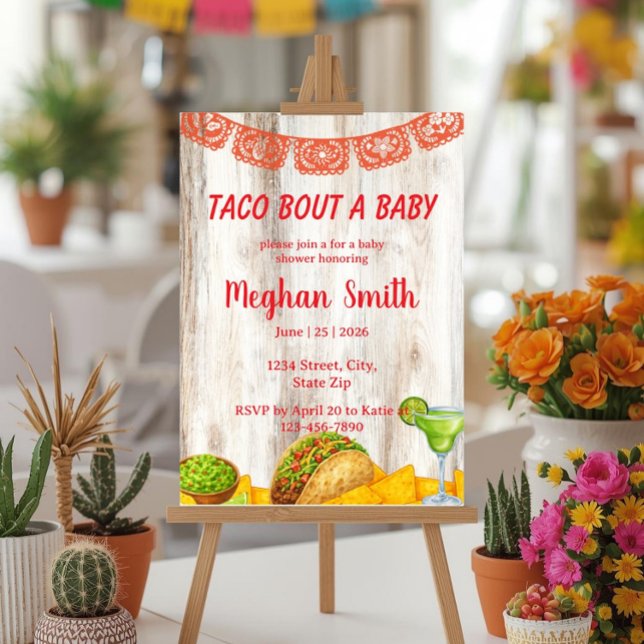 Rustic Taco ‘Bout a Baby Shower Invitation Inbjudningar (Skapare uppladdad)