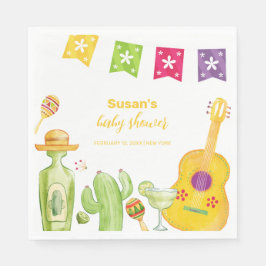 Rustic taco 'Bout Cactus Lime Guitar Baby Shower Pappersservett