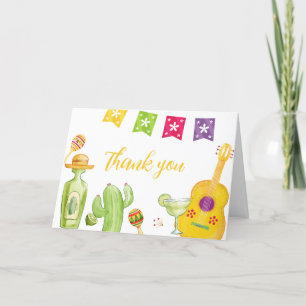 Rustic taco 'Bout Cactus Lime Guitar Baby Shower Tack Kort