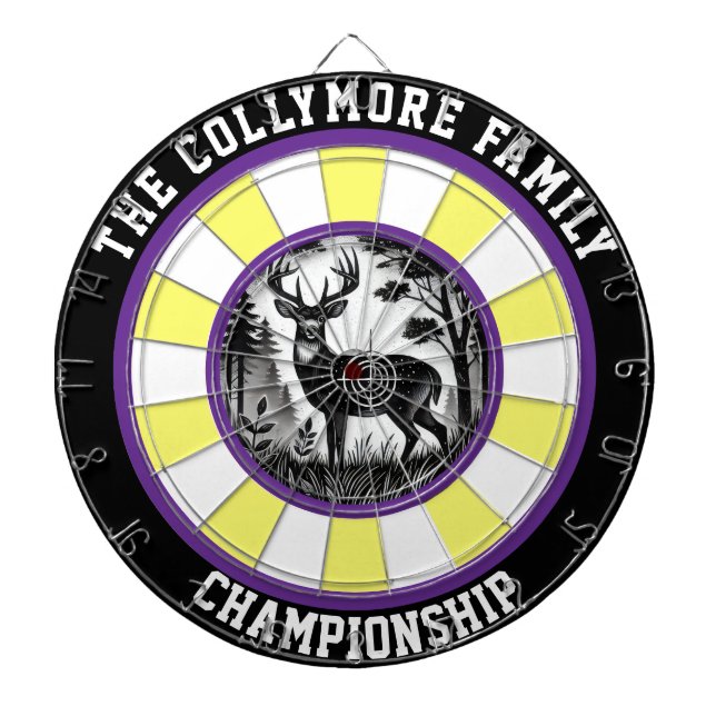 Rustic Target Hjort Forest Art Darttavla (Framsidan)