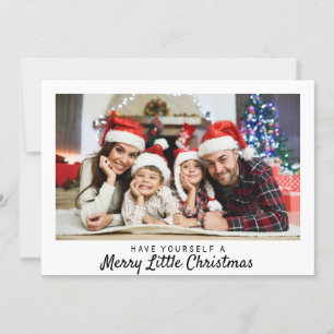 Rustic Tartan Photo God jul Typografi Julkort