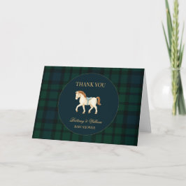 Rustic Tartan Plaid Horse Baby Shower Tack Kort
