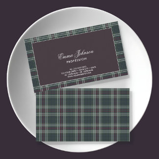 Rustic Tartan Play Affärskort Visitkort