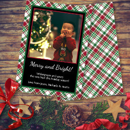 Rustic Tartan Play Merry & Bright Photo jul Julkort