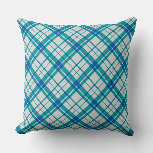 Rustic tartan scottish Blue mönster British klan Kudde (Framsida)