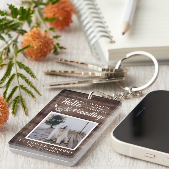 Rustic Tass avtryck Personlig Pet Memorial Photo (Högra Framsidan)