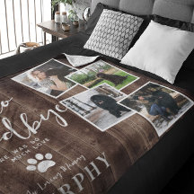 Rustic Tass avtryck Personlig Pet Memorial Photo