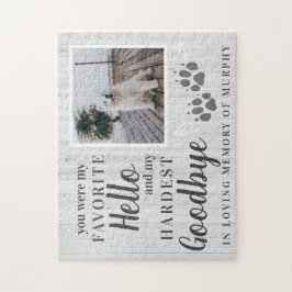 Rustic Tass avtryck Personlig Pet Memorial Photo Pussel
