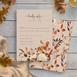 Rustic Taupe Löv höst OSA Kort