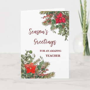 Rustic Teacher-Helgdag jul Kort
