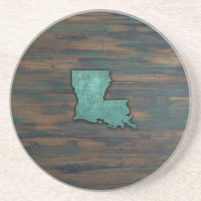 Rustic Teal Louisiana Shape Underlägg (Framsidan)