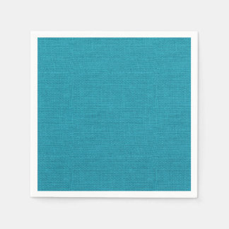 Rustic Teal Turcoise Burlap Struktur Pappersservett