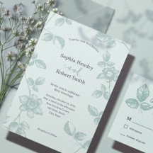 Rustic Teal Whimsical Blommigt Bröllop