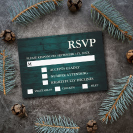 Rustic Teal Wood String Ljus OSA & Meal