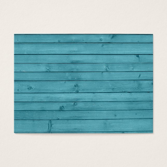 Rustic Teal Wood Visitkort (Framsidan)