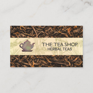 Rustic Tekanna Torkade tea Löv Visitkort