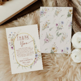 Rustic Terracotta Blommigt Baby Shower Tack Kort