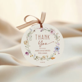Rustic Terracotta Blommigt Baby Shower Tack Märkre Gåvor Etiketter