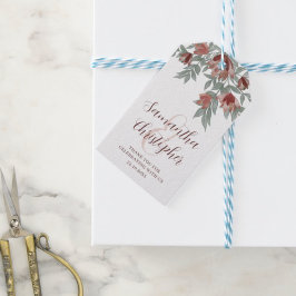 Rustic Terracotta Blommigt Wedding Favor Presentetikett