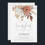Rustic Terracotta Blommigts Script 21:a Party Inbjudningar<br><div class="desc">Rustic Terracotta Blommigtar Script 21:a Party. Tjugo först finns i ett modernt set skript i snyggten och resten av texten kan du enkelt anpassa.</div>