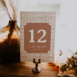 Rustic Terracotta Bröllop Bord Card Bordsnummer<br><div class="desc">Om du planerar ett rosttemat bröllop i Mexiko,  är det underbart att välja höger bordsnummer för att ge din mottagning en aning charm och personlighet. Bordsnumren för den mexikanska plattformen kan enkelt anpassas med siffror eller namn. Matchande objekt i vår Rustic Destination Wedding Collection</div>