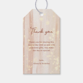 Rustic Terracotta Guld Monogram Bröllop Tack Presentetikett