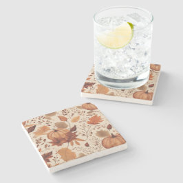 Rustic Terracotta Maple Löv hösten Bröllop Stenunderlägg