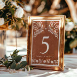 Rustic Terracotta Mexican Bröllop Bordsnummer<br><div class="desc">De här bordsnumren med en papel picado-design ger en vacker mexikansk beröring till bröllop. - Matchande objekt i vår Terracotta Papel Picado Collection</div>