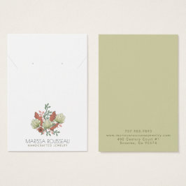 Rustic Terracotta Sage Earring Necklace Visning Visitkort