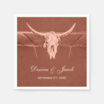 Rustic Terracotta Western Cow Skull