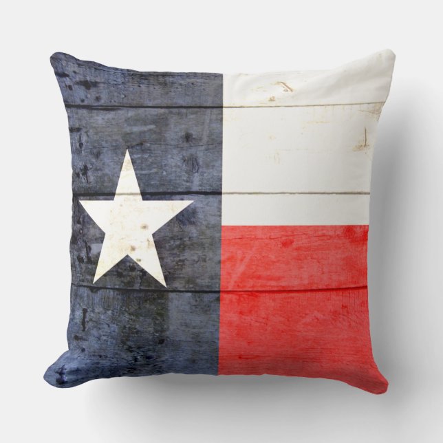 Rustic Texas Flagga  Kudde (Framsida)