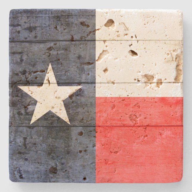 Rustic Texas Flagga  Stenunderlägg (Framsidan)