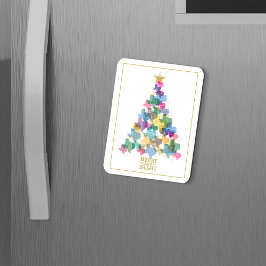 Rustic Texas Julgran Magnet