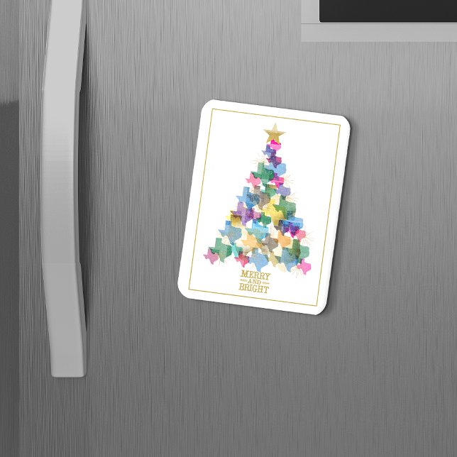 Rustic Texas Julgran Magnet (Skapare uppladdad)