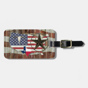 Rustic Texas Lone Star Texas Long Horn Bagagebricka