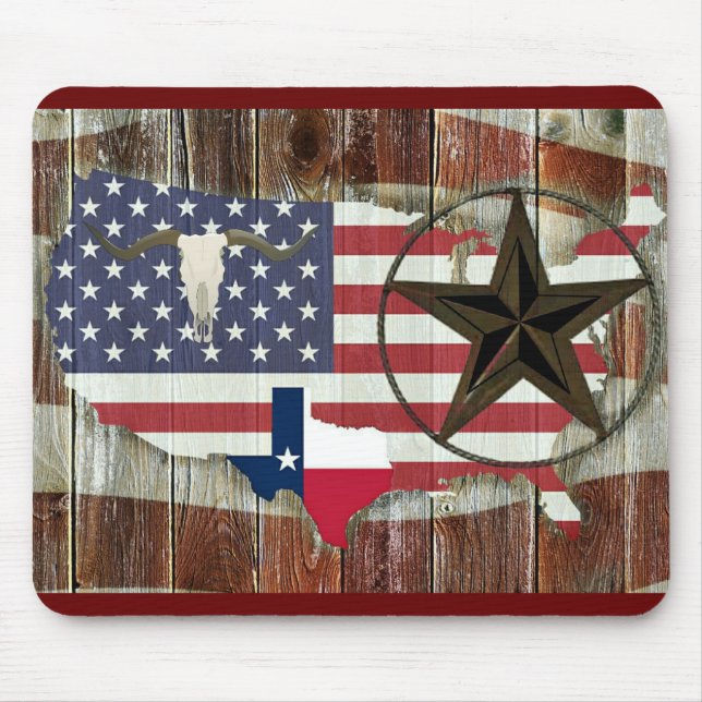 Rustic Texas Lone Star Texas Long Horn Musmatta (Framsidan)
