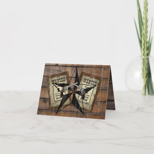 Rustic Texas Star Western Dual Pistols ville under Anteckningskort (Framsida)