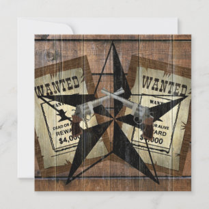 Rustic Texas Star Western Dual Pistols ville under Inbjudningar