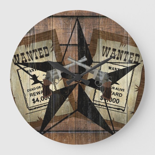 Rustic Texas Star Western Dual Pistols ville under Stor Klocka (Framsida)