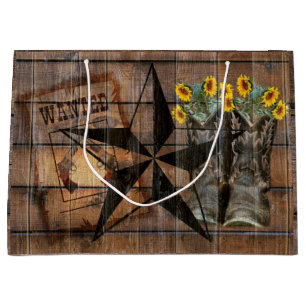 Rustic Texas Star Western Pistol CowboyBoots