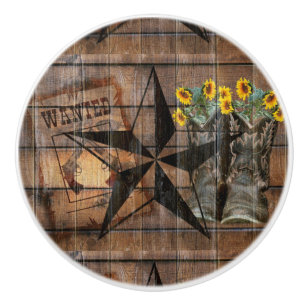 Rustic Texas Star Western Pistol CowboyBoots Knopp