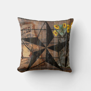 Rustic Texas Star Western Pistol CowboyBoots Kudde