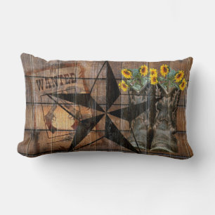 Rustic Texas Star Western Pistol CowboyBoots Lumbarkudde