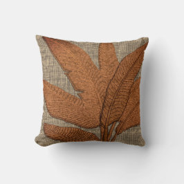 Rustic Textured Banana Löv Canvas Pillow Kudde