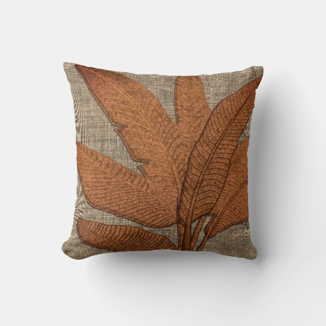 Rustic Textured Banana Löv Canvas Pillow Kudde (Framsida)
