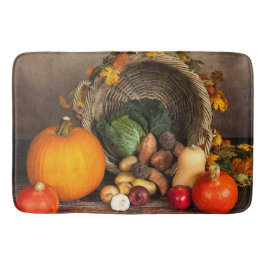 Rustic Thanksgiving Bord Bountiful Harvest Badrumsmatta