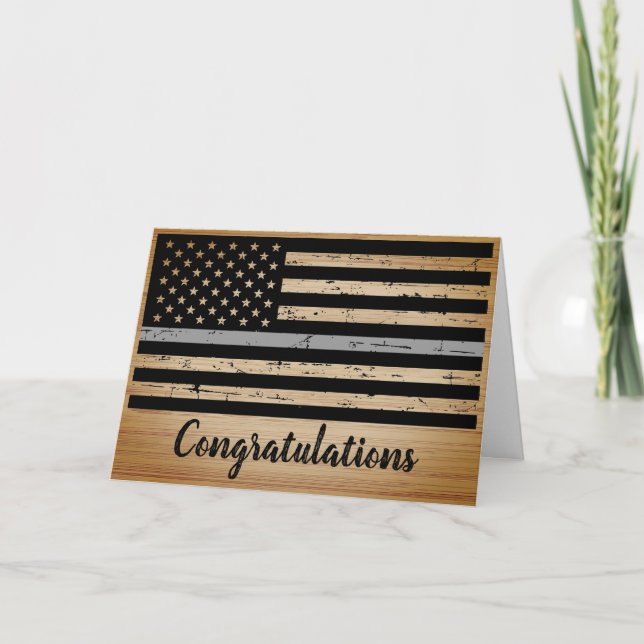 Rustic Thin Grått Line-korrektionsassistent Kort (Framsida)