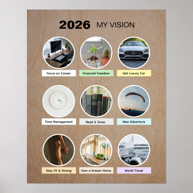 Rustic Timber 2026 Manifestation Poster (Framsidan)