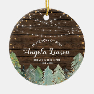 RUSTIC-trä till minne av Mamma julprydnad Julgransprydnad Keramik