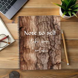 Rustic Träd Bark Struktur Spiral bärbar dator